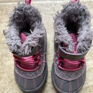 Baby Girl Boots -faux fur insulated duck boots